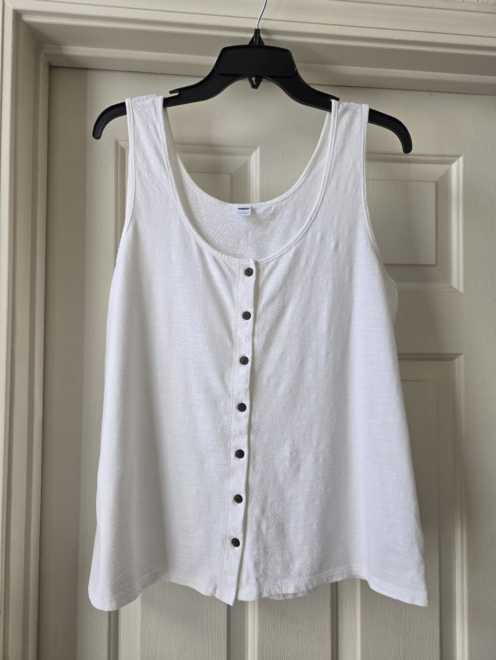 Old Navy White Large 100% Cotton Tank Top